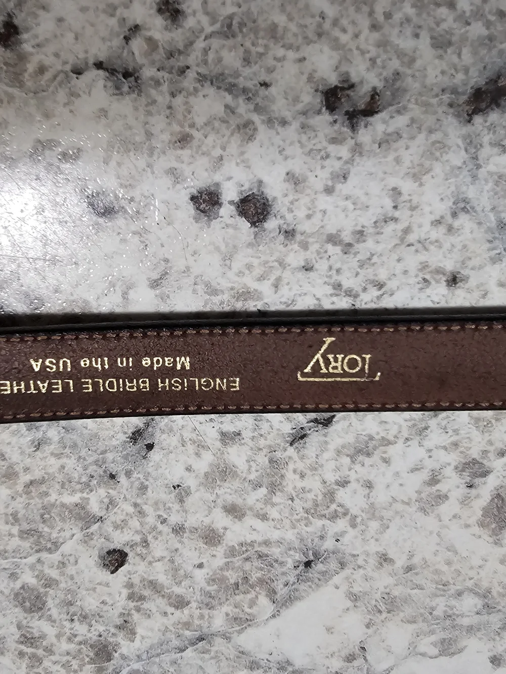 Tory English Bridle Leather Belt Brown Size 30 Style 2374 USA Made